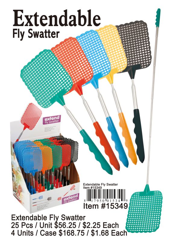 Extendable Fly Swatter - 25 Pieces Unit