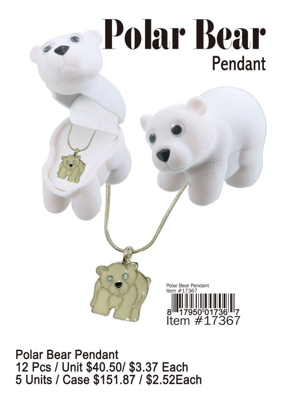 Polar Bear Pendant - 12 Pieces Unit