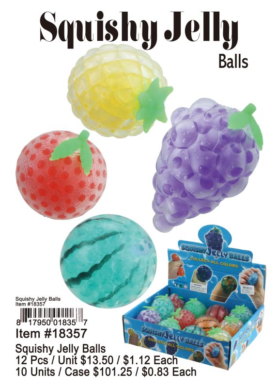 Squishy Jelly Balls - 12 Pieces Unit - Click Image to Close