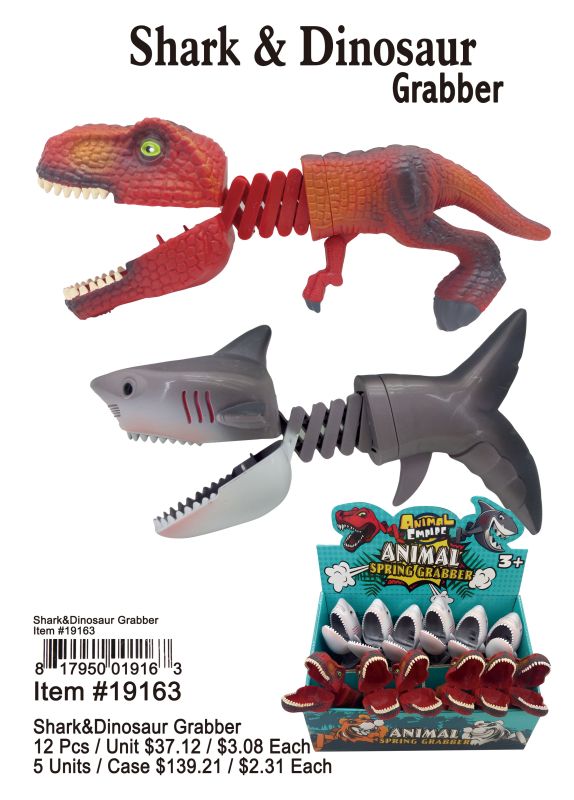 Shark&Dinosaur Grabber - 12 Pieces Unit - Click Image to Close