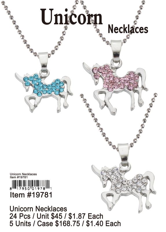 Unicorn Necklaces - 24 Pieces Unit
