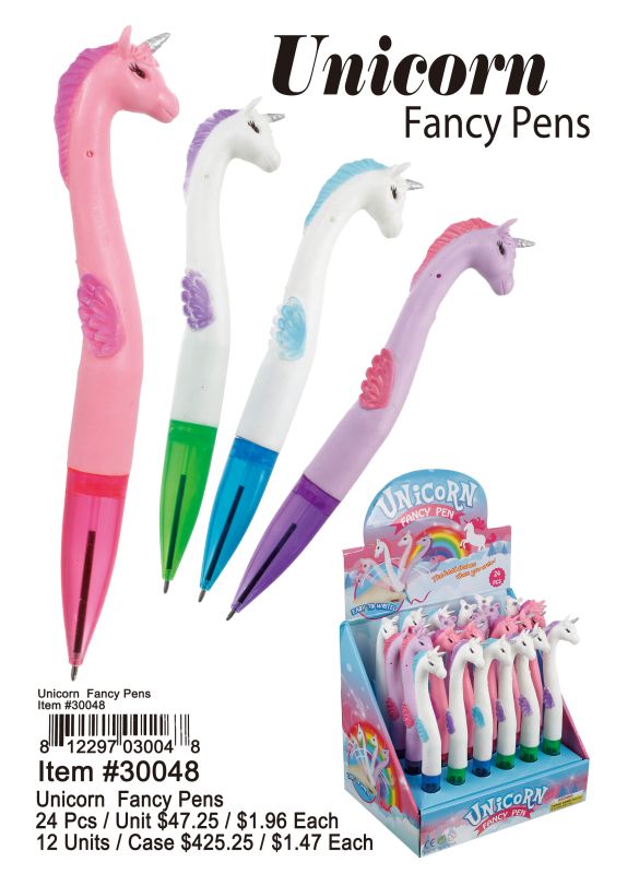 Unicorn Fancy Pens - 24 Pieces Unit - Click Image to Close