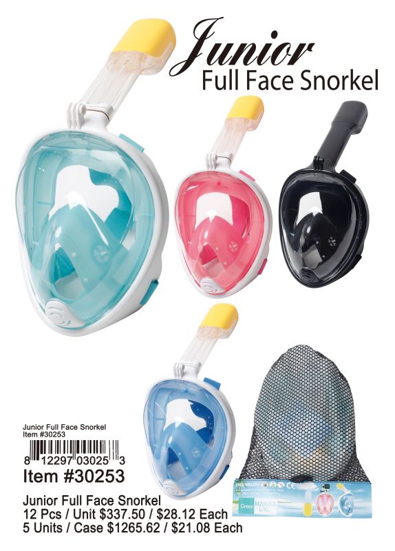 Junior Full Face Snorkel - 12 Pieces Unit