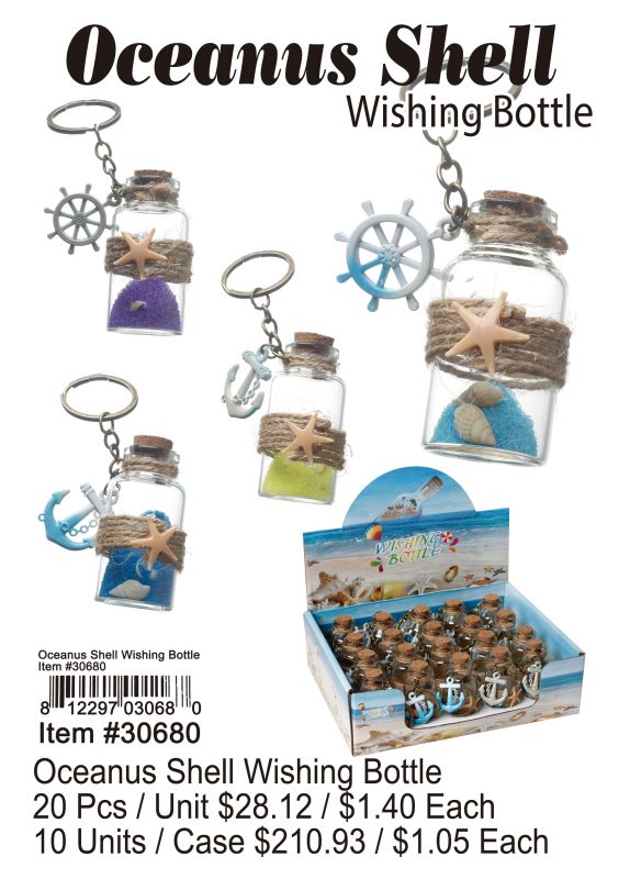 Oceanus Shell Wishing Bottle - 20 Pieces Unit - Click Image to Close