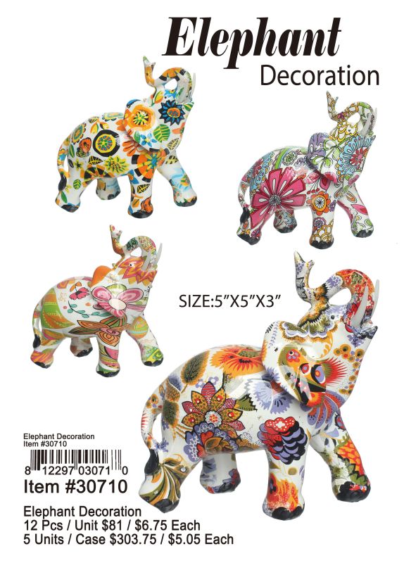 Elephant Decoration - 12 Pieces Unit