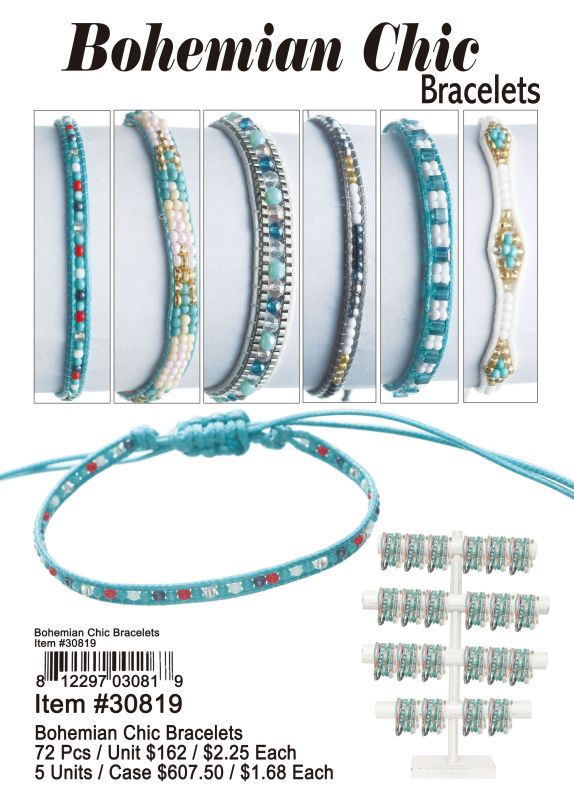 Bohemian Chic Bracelets - 72 Pieces Unit