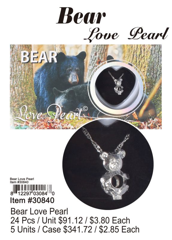 Bear Love Pearl - 24 Pieces Unit - Click Image to Close