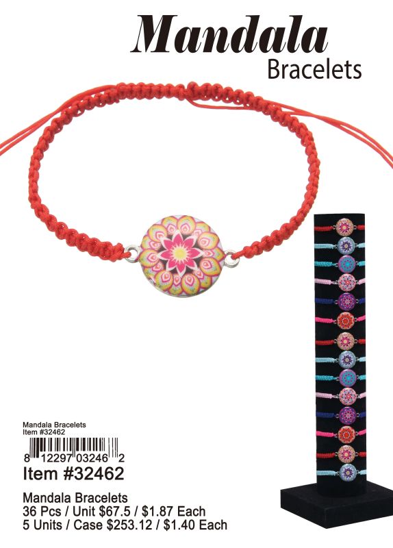 Mandala Bracelets - 36 Pieces Unit