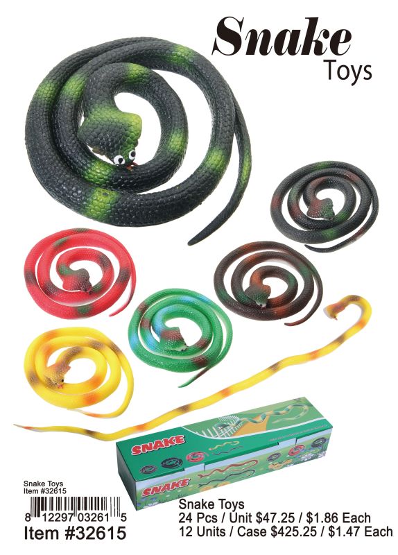 Snake Toys - 24 Pieces Unit - Click Image to Close