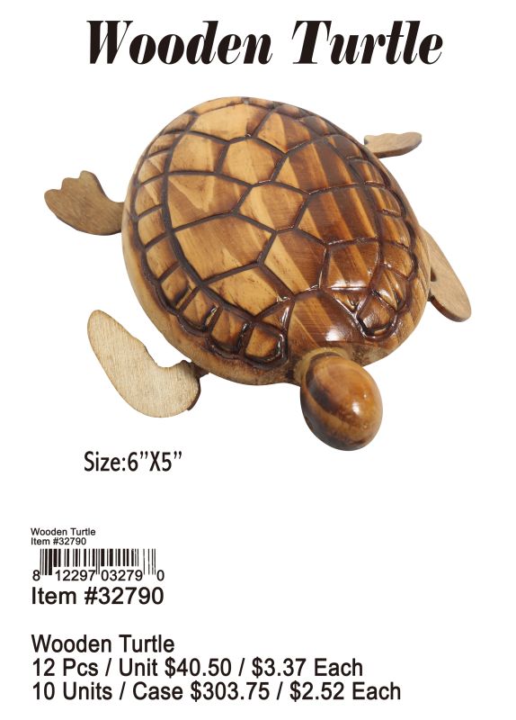 Wooden Turtle - 12 Pieces Unit