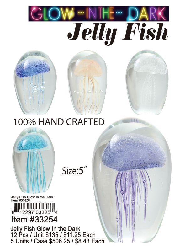 Jelly Fish Glow In The Dark - 12 Pieces Unit