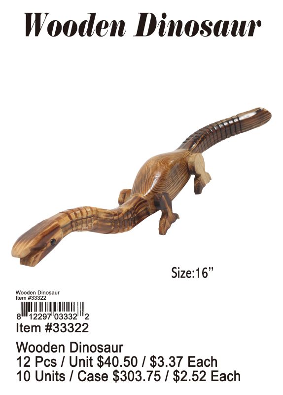 Wooden Dinosaur - 12 Pieces Unit