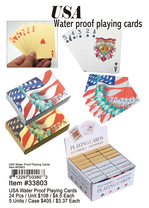 Usa Water Proof Playing Cards - 24 Pieces Unit