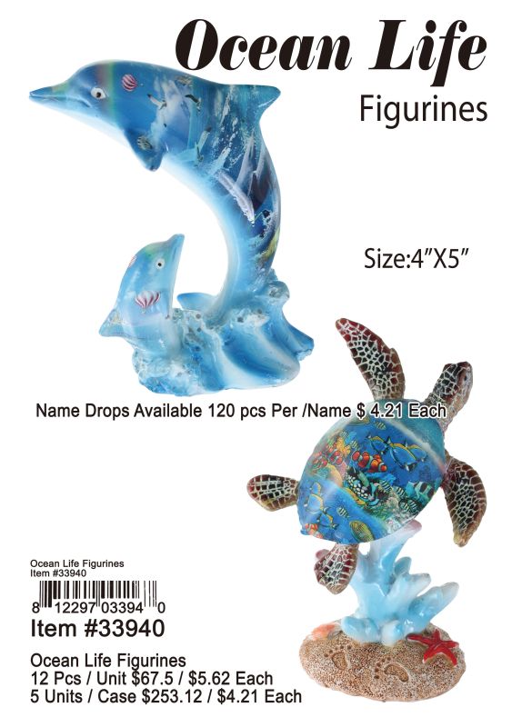 Ocean Life Figurines - 12 Pieces Unit