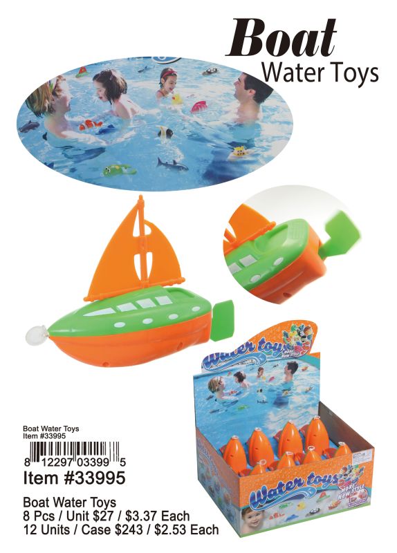 Boat Water Toys - 8 Pieces Unit - Click Image to Close