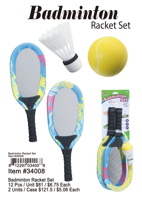 Badminton Racket Set - 12 Pieces Unit
