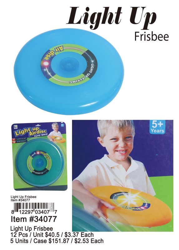 Light Up Frisbee - 12 Pieces Unit