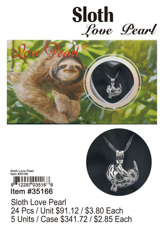 Sloth Love Pearl - 24 Pieces Unit
