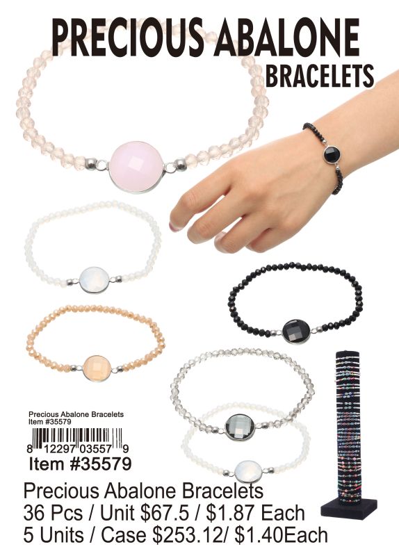Precious Abalone Bracelets - 36 Pieces Unit