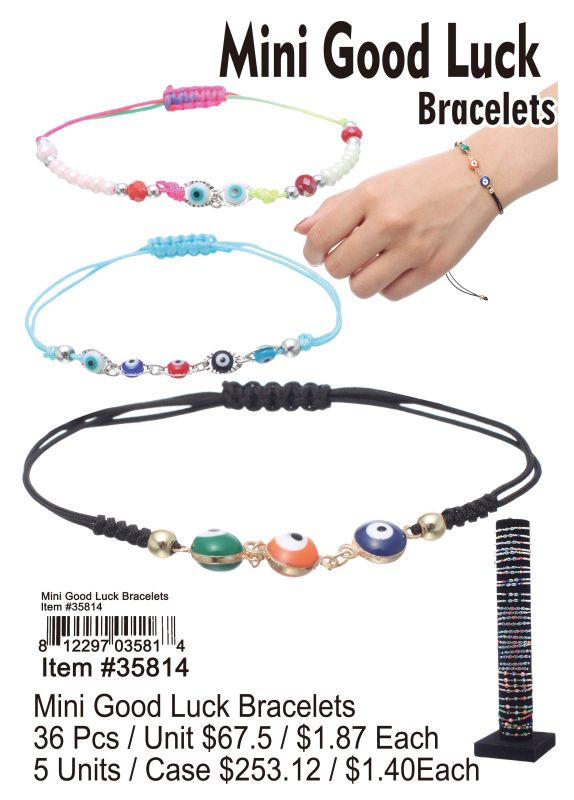 Mini Good Luck Bracelets - 36 Pieces Unit