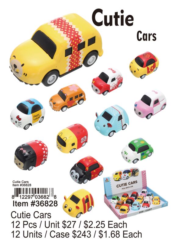 Cutie Cars - 12 Pieces Unit