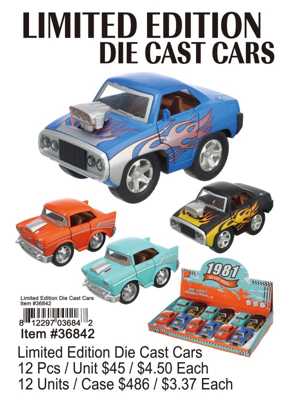 Limited Edition Die Cast Cars - 12 Pieces Unit