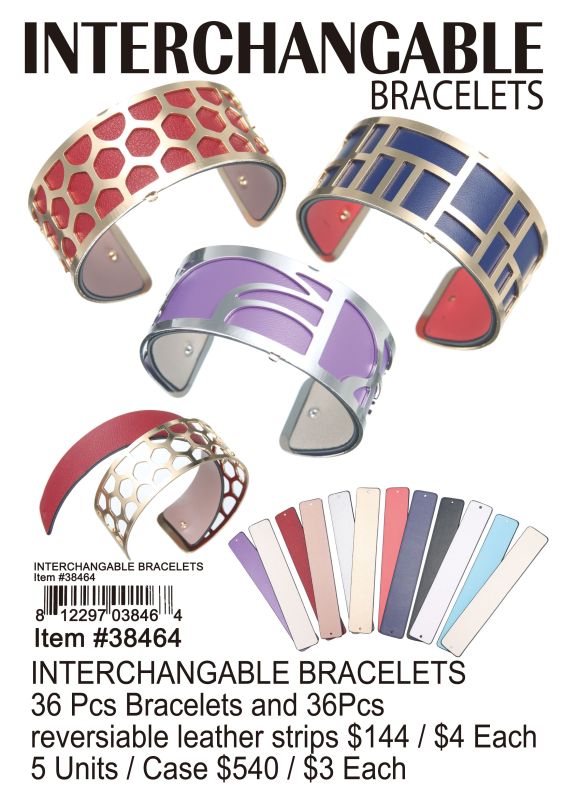 Interchangable Bracelets - 36 Pieces Unit