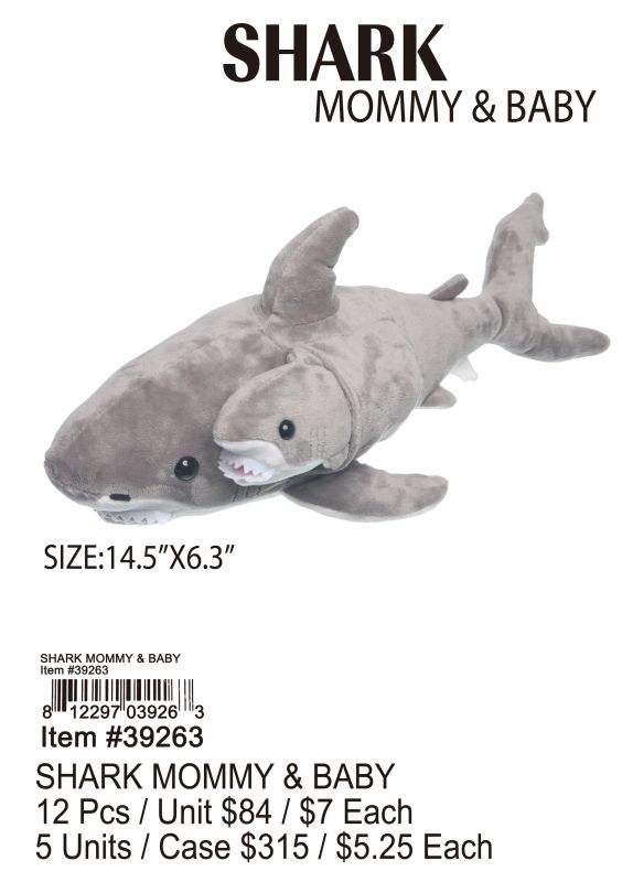Shark Mommy&Baby - 12 Pieces Unit - Click Image to Close