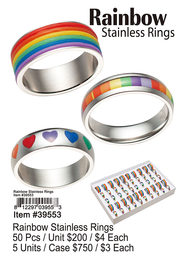 Rainbow Stainless Rings