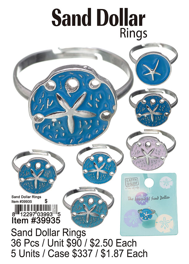 Sand Dollar Rings - Click Image to Close