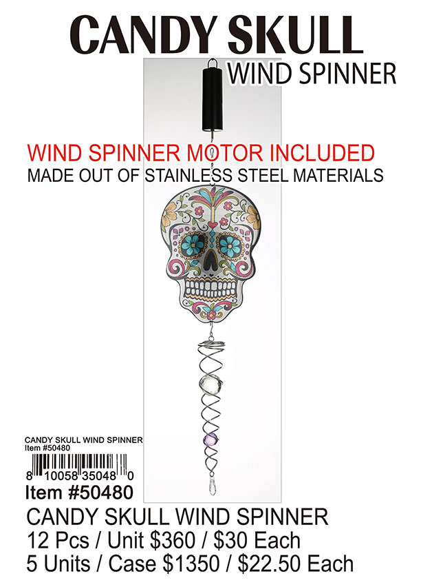 Candy Skull Wind Spinners