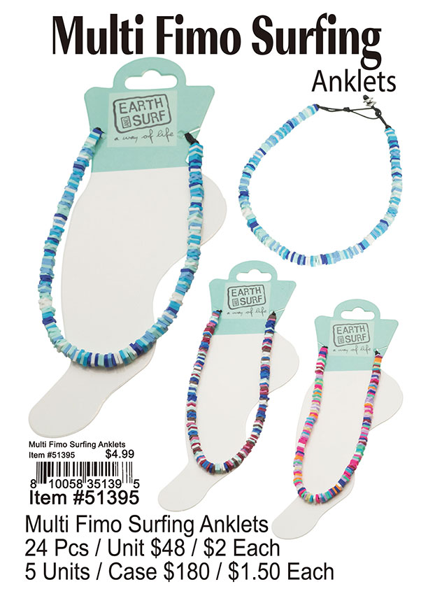 Multi Fimo Surfing Anklets