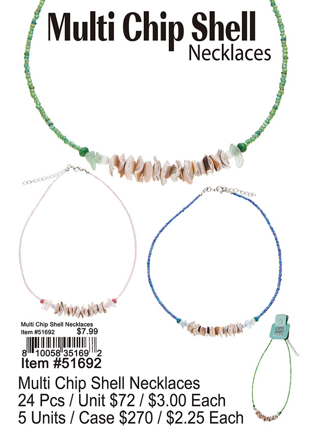 Multi Chip Shell Necklaces
