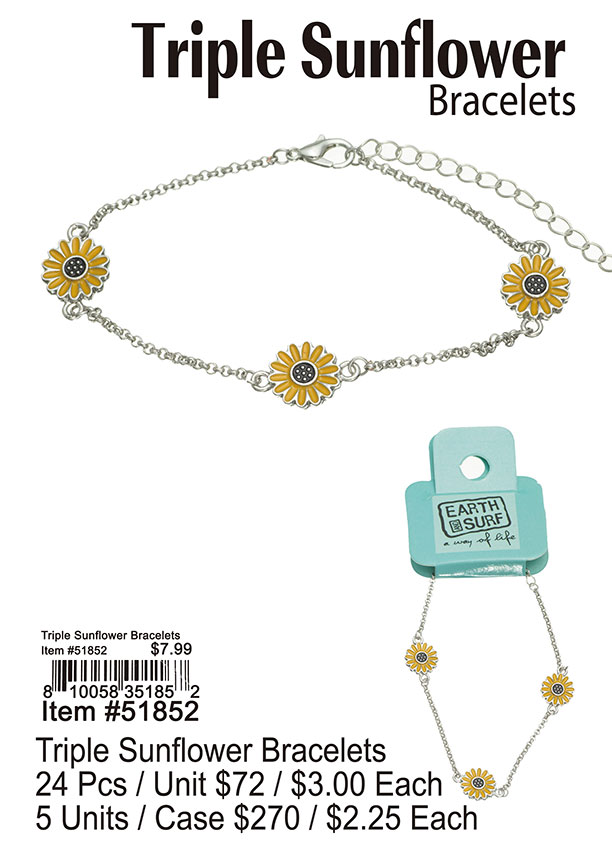 Triple Sunflower Bracelets