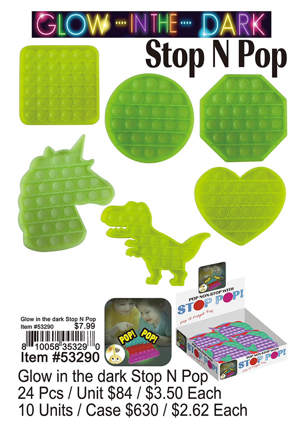 Glow In The Dark Stop N Pop - Click Image to Close