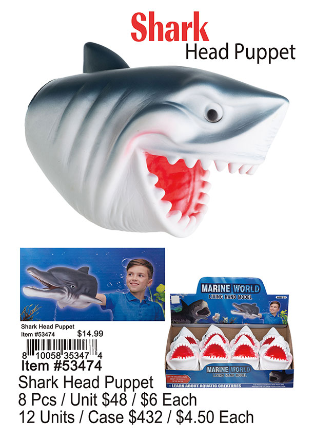 Shark Head Puppet - Click Image to Close