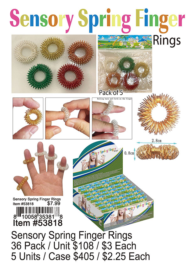 Sensory Spring Finger Rings