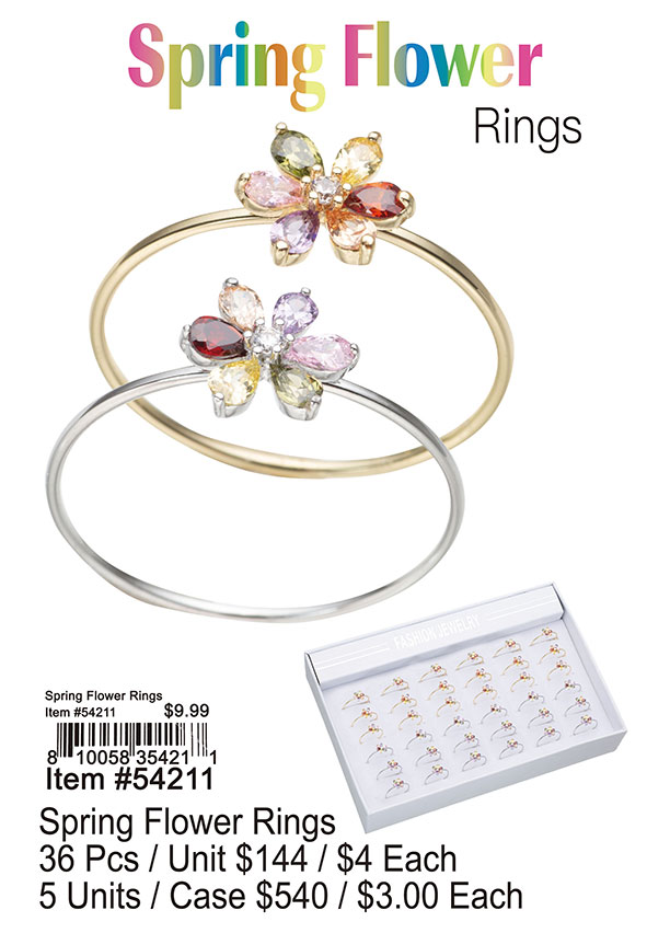 Spring Flower Rings - Click Image to Close