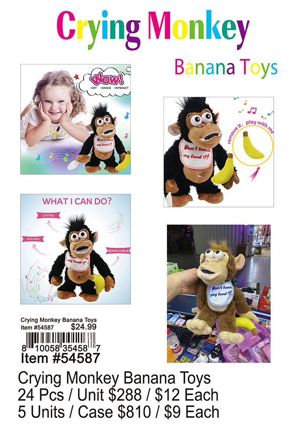Crying Monkey Banana Toys