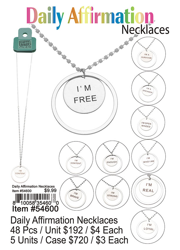 Daily Affirmation Necklaces