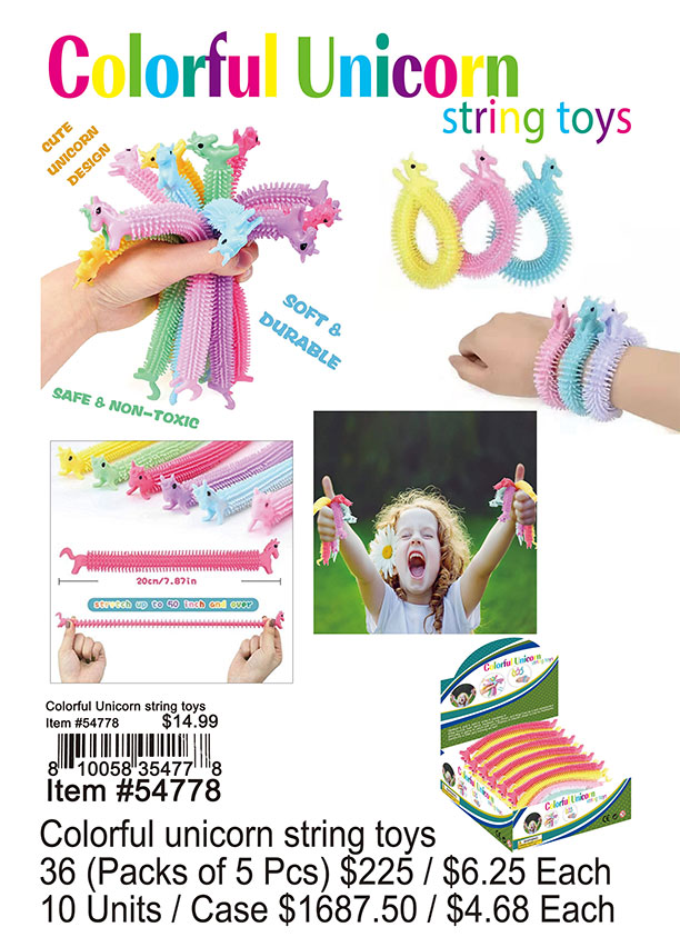 Colorful Unicorn String Toys