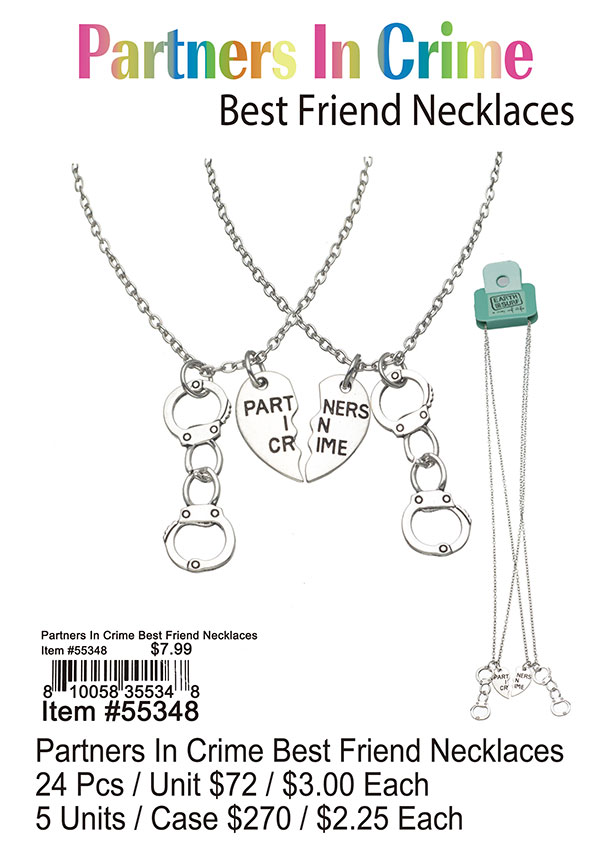 Partners In Crime Best Friend Necklaces