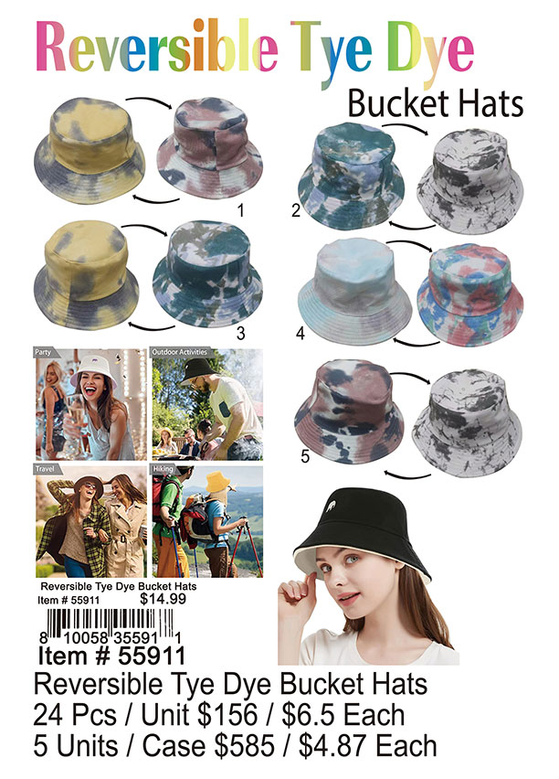 Reversible Tye Dye Bucket Hat