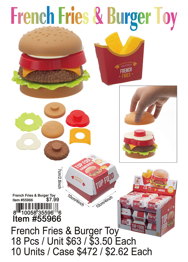 French Fries and Burger Toy - Click Image to Close