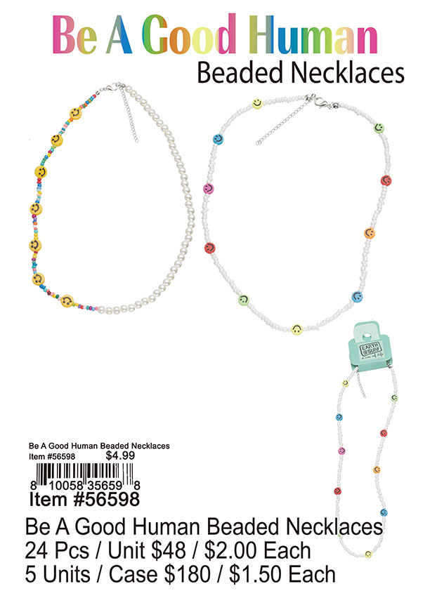 Be A Good Human Beaded Necklaces