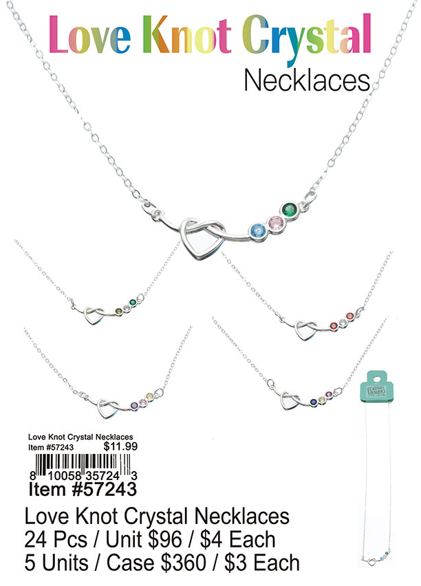 Love Knot Crystal Necklaces