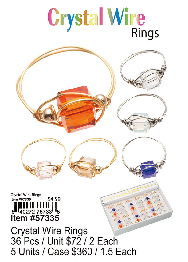 Crystal Wire Rings