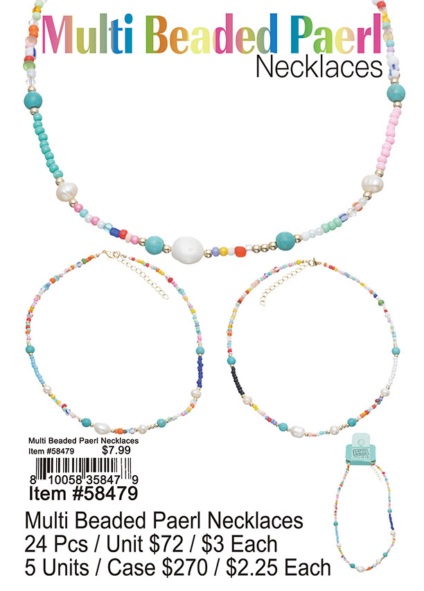 Multi Beaded Pearl Necklaces