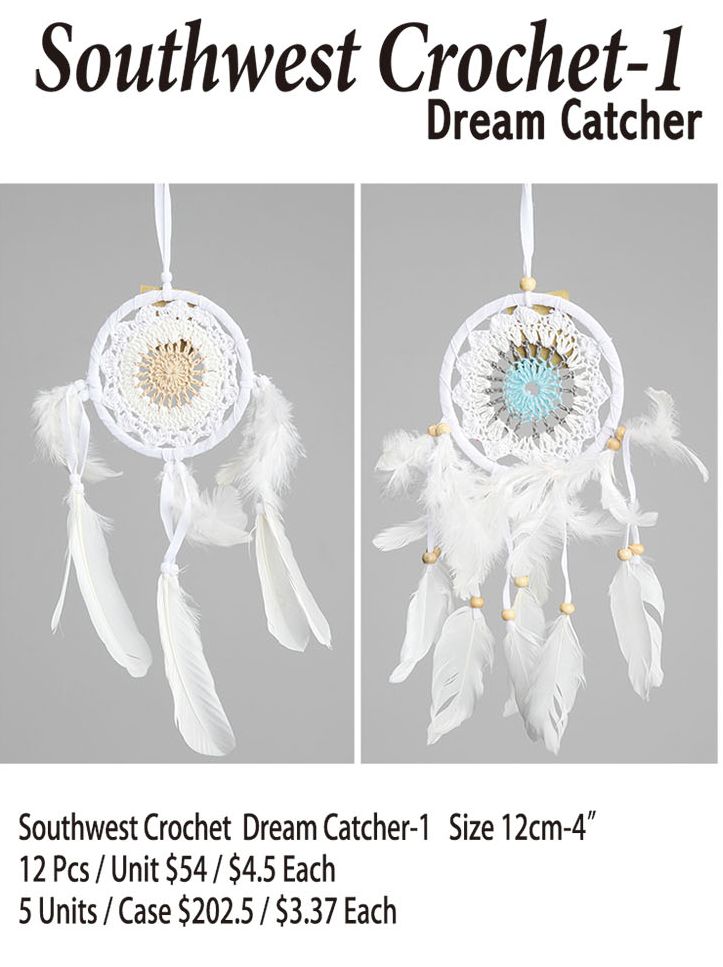 Southwest Crochet-1 Dream Catcher - 12 Pieces Unit